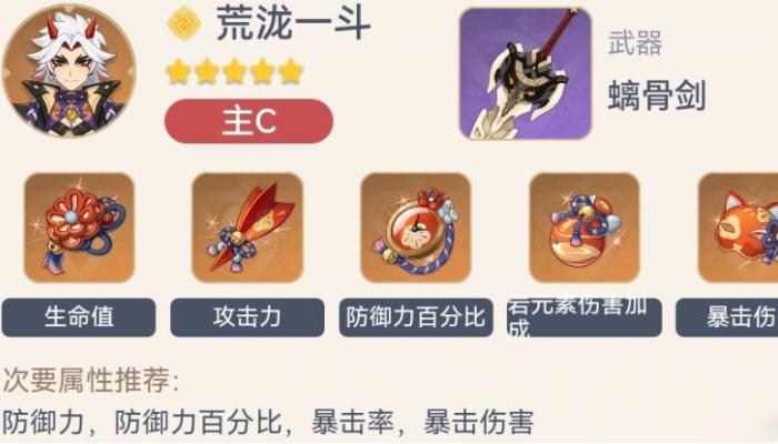 原神荒泷一斗全阶段配装教程2