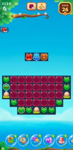 开心消消乐隐藏关123关怎么过2